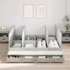 vidaXL Storage Bed Frame Concrete Grey 200 cm Engineered Wood