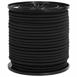 vidaXL Bungee Cords 4 mm Black PP and Rubber