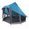 vidaXL Tipi Tent with Roof Blue 404 x 370 x 270 cm Taffeta