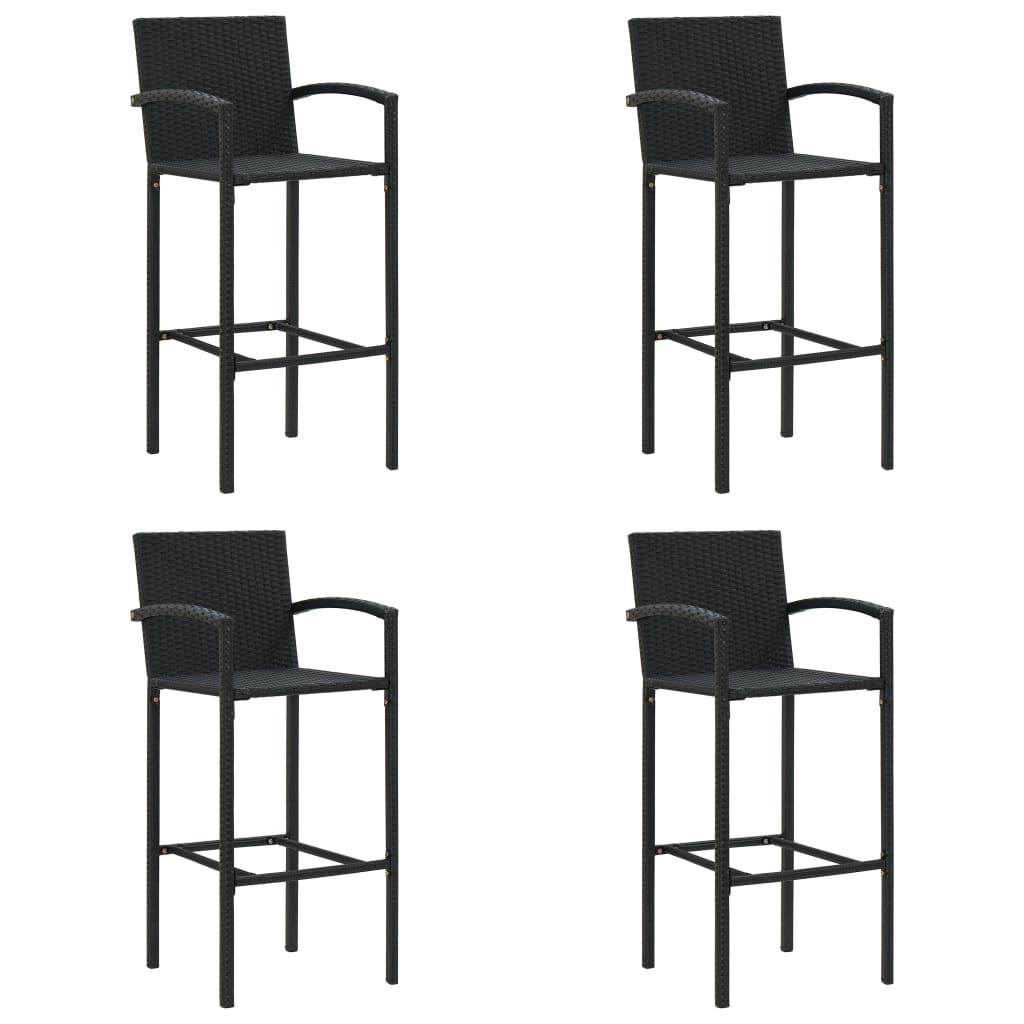 Black and sales wicker bar stools