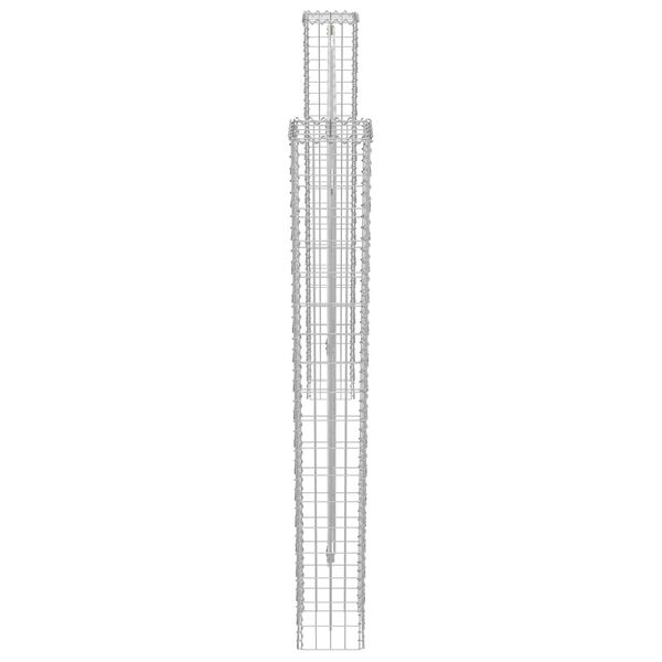 vidaXL Fence Post 2 pcs Silver 20 x 20 x 190 cm Metal