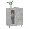 vidaXL Sideboard Concrete Grey 69.5x34x90 cm Engineered Wood