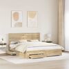 vidaXL Bed Frame with Drawer with Headboard Manual Engineered Wood