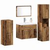 vidaXL Bathroom Furniture Set with Shelf 5 pcs Brown Engineered Wood