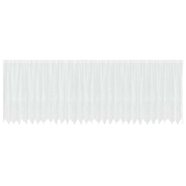 vidaXL Lace Curtain with Curtains Floral White 180 x 750 cm Polyester