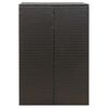 vidaXL Single Wheelie Bin Shed Black 70x80x117 cm Poly Rattan