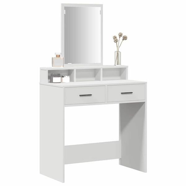 vidaXL Dressing Table White 79 x 41 x 140 cm Engineered Wood