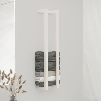 vidaXL Towel Rack White 23x18x110 cm Solid Wood Pine