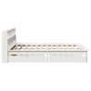 vidaXL Bookcase Bed without Mattress White 140x200 cm Solid Wood Pine