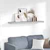 vidaXL Floating Wall Shelf Concrete Grey 120x23.5x3.8 cm MDF