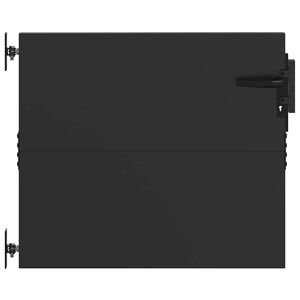 vidaXL Garden Gate 85 x 100 cm Powder-coated steel Black Lockable