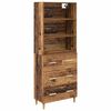 vidaXL Highboard Old Wood 69.5 x 32.5 x 180 cm Engineered Wood