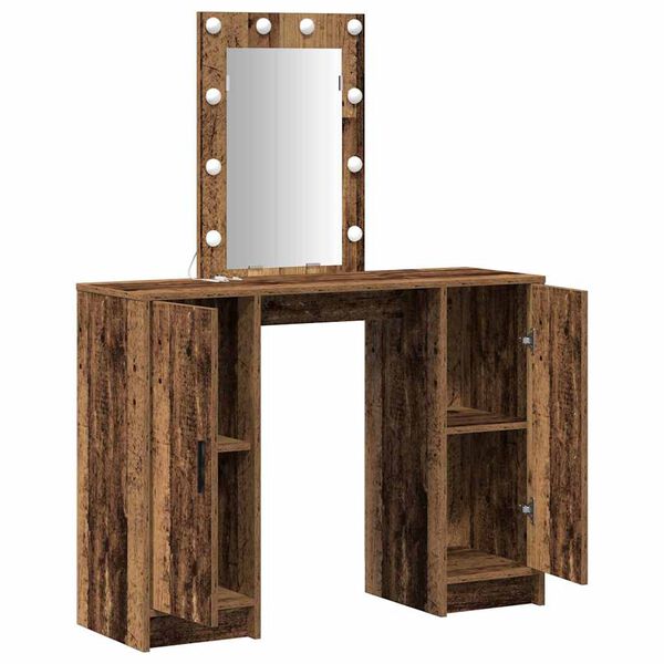 vidaXL Dressing Table Brown 102 x 33 x 135 cm Engineered Wood