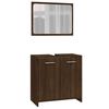 vidaXL 4 Piece Bathroom Furniture Set Brown Oak Engineered Wood