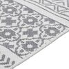 vidaXL Rug Grey and White 100x300 cm Cotton