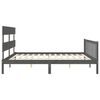 vidaXL Bed Frame without Mattress Grey 200x200 cm Solid Wood Pine