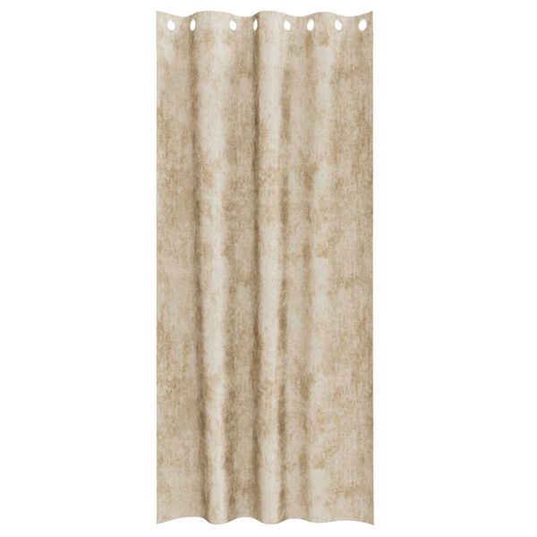 vidaXL Velvet Curtains with Curtains 2 pcs Cream 225 x 140 cm Velvet