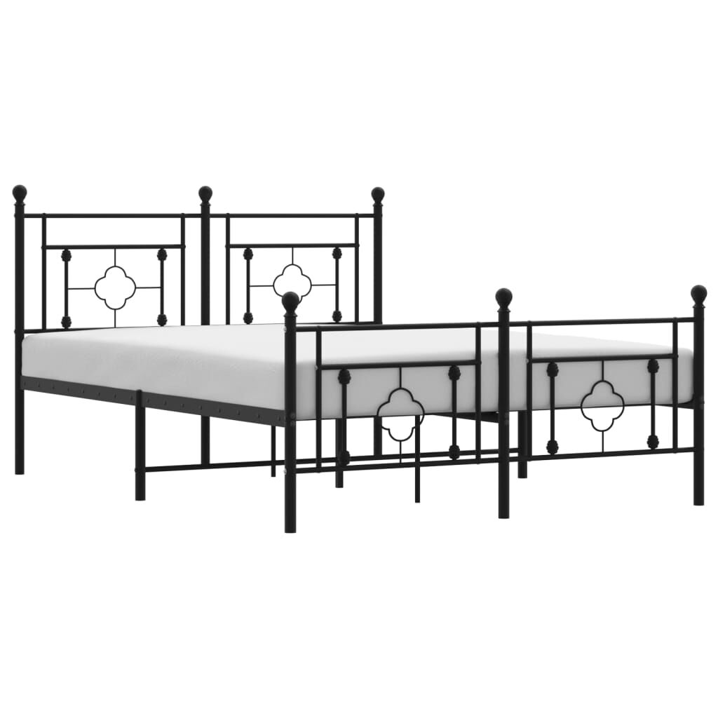 Black iron headboard online and footboard