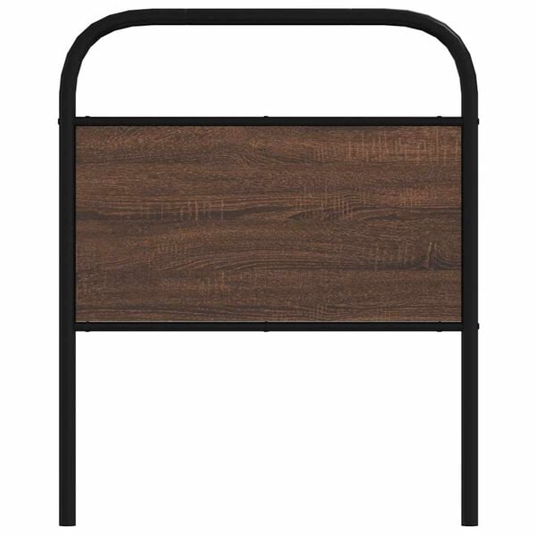 vidaXL Headboard Brown Oak 80 cm Steel and Engineered Wood