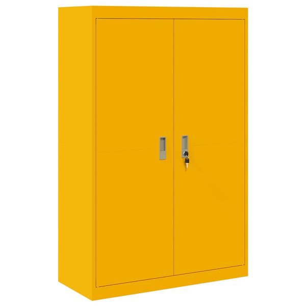 vidaXL Storage Cabinet 2 pcs Mustard Yellow 90 x 40 x 140 cm