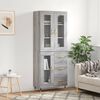vidaXL Highboard Grey Sonoma 69,5x34x180 cm Engineered Wood
