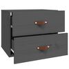 vidaXL Wall-mounted Bedside Cabinet Grey 50x36x40 cm