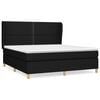 vidaXL Box Spring Bed with Mattress Black 180x200 cm Fabric
