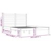 vidaXL Bed Frame without Mattress Solid Wood 140x200 cm (810017+818420)