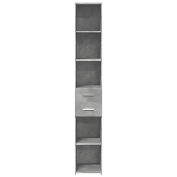 vidaXL Highboard Concrete Grey 30x42.5x185 cm Engineered Wood