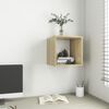 vidaXL Wall Cabinet White and Sonoma Oak 37x37x37 cm Engineered Wood