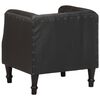 vidaXL Armchair Black Real Leather