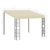 vidaXL Wall-mounted Gazebo 3x3 m Cream Fabric