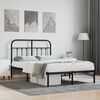 vidaXL Metal Bed Frame without Mattress with Headboard Black 120x190cm