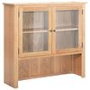 vidaXL Desk Hutch 110x33.5x105 cm Solid Oak Wood