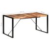 vidaXL Dining Table 160x80x75 cm Solid Wood
