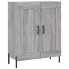 vidaXL Highboard Grey Sonoma 69.5x34x180 cm Engineered Wood