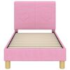 vidaXL Toddler Bed Frame with Headboard Pink 70 x 140 cm Fabric