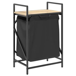 vidaXL Laundry Basket 1 Compartment with Shelf Sonoma Oak