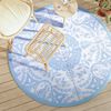 vidaXL Outdoor Carpet ARAKIL Baby Blue &Oslash;160 cm PP