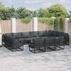 vidaXL Garden Sofa Set with Cushion 13 pcs Black Aluminium