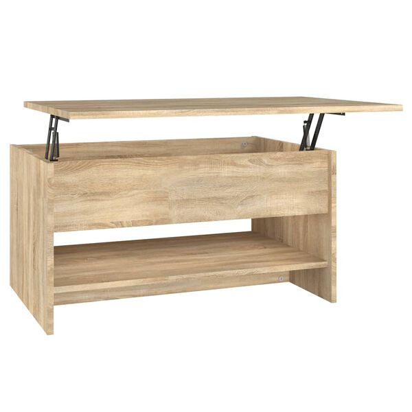 vidaXL Coffee Table Sonoma Oak 80x50x40 cm Engineered Wood