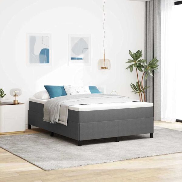 vidaXL Bed Frame Light grey 160 x 200 cm Corduroy fabric