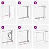 vidaXL Basement Window "RISOR" 60x60 cm Tilt&Turn DIN Right White