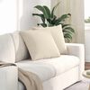 vidaXL Sofa Pillows 2 pcs Beige 50 x 50 cm Fabric