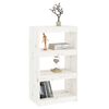 vidaXL Book Cabinet/Room Divider White 60x30x103.5 cm Solid Wood Pine