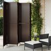 vidaXL Room Divider 5 Panels Brown Poly Rattan