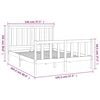 vidaXL Bed Frame without Mattress Honey Brown 140x200 cm Solid Wood Pine
