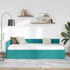 vidaXL Corner Bed Frame Turquoise 100 cm x 200 cm Velvet