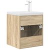 vidaXL Bathroom Sink Cabinet with Built-in Basin and Faucet Sonoma Oak