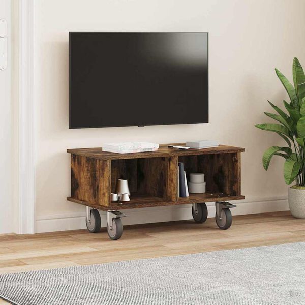 vidaXL TV Stand Smoked Oak 68.5 x 35 x 35 cm Engineered Wood